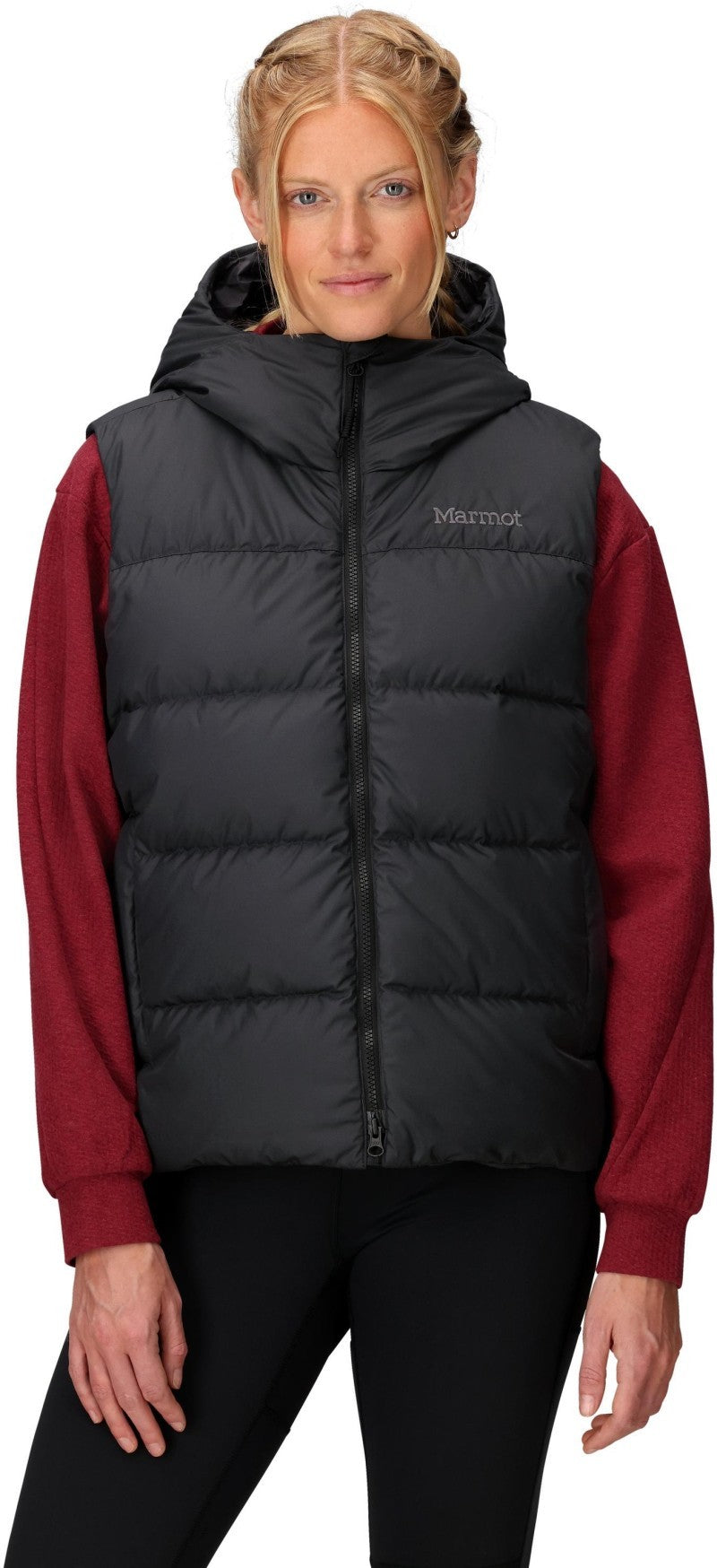 Strollbridge Hooded Vest - Womens - black 1