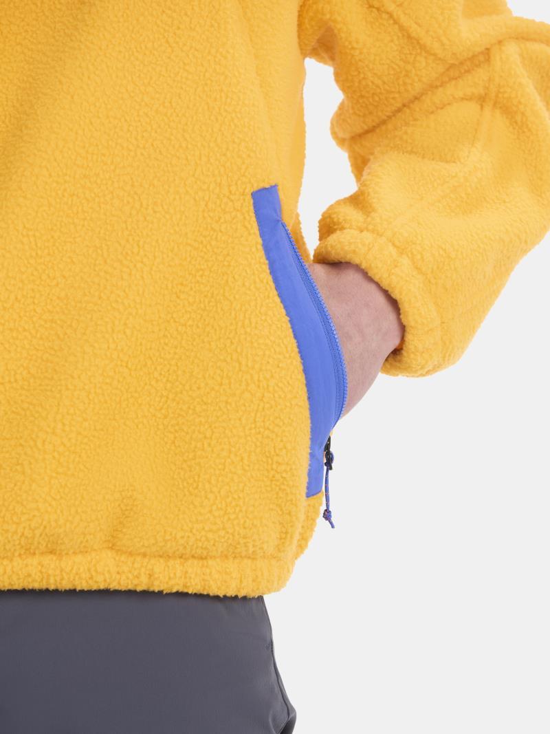 Super Aros Fleece Hoodie - Mens - Golden Sun / Trail Blue 3