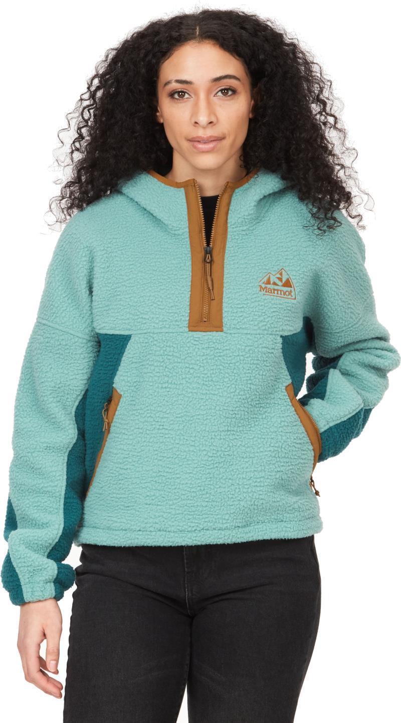 Super Aros Fleece Hoodie - Womens - Blue Agave / Dark Jungle / Hazel 1