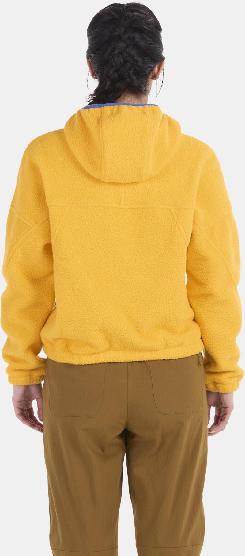 Super Aros Fleece Hoodie - Womens - Golden Sun / Trail Blue 2