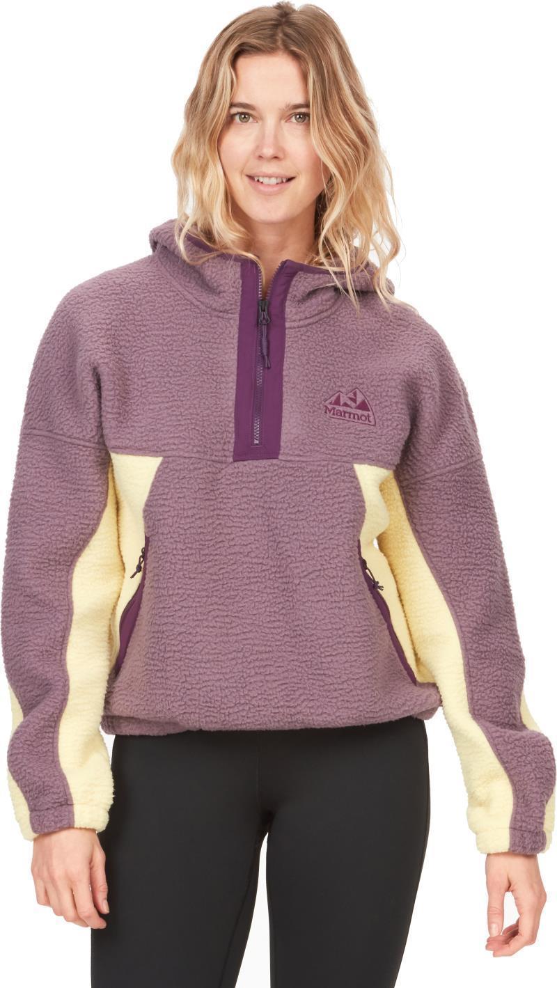 Super Aros Fleece Hoodie - Womens - Hazy Purple / Wheat / Purple Fig 1