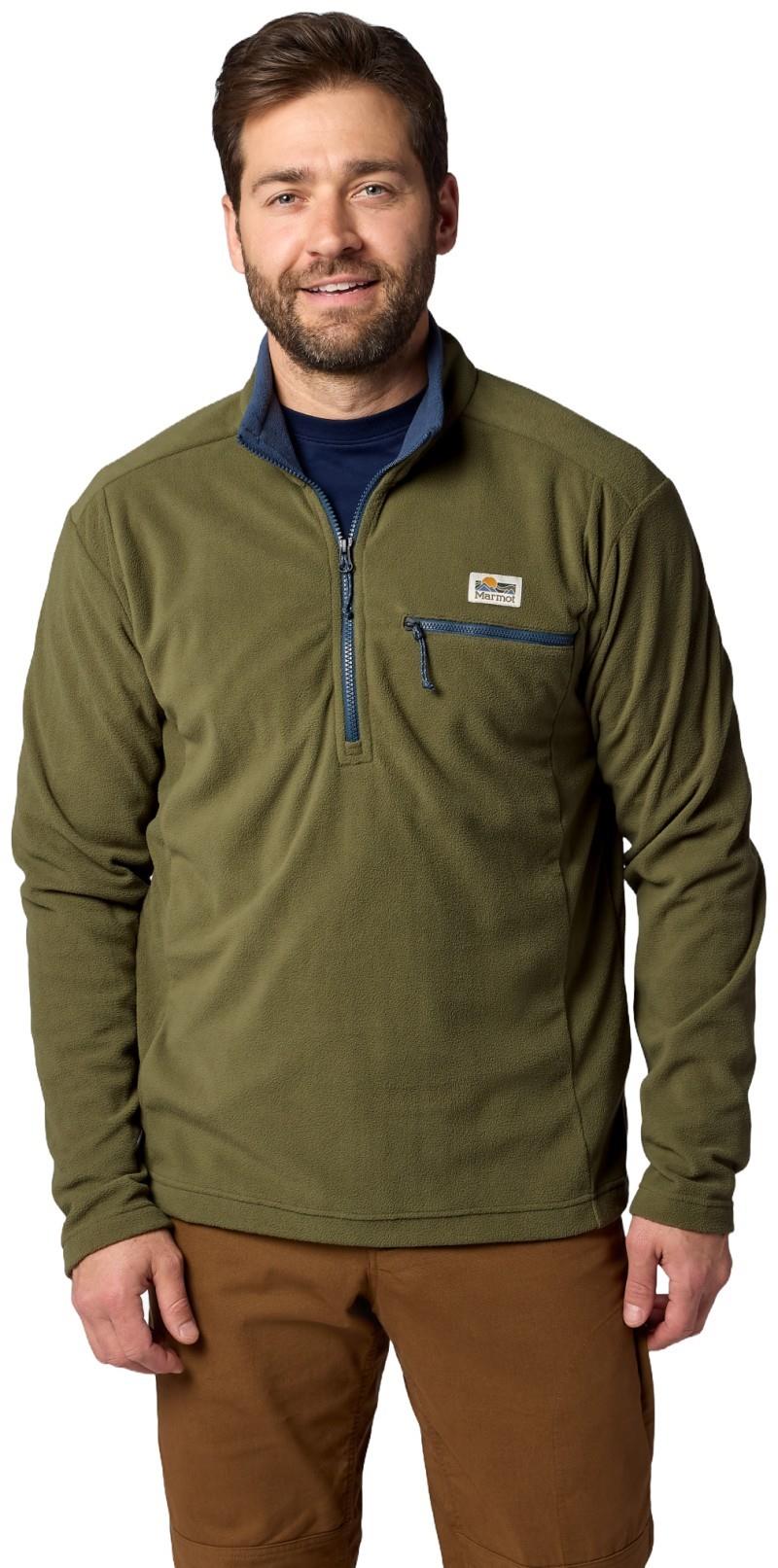 Upward Fleece 1/2 Zip - Mens - surplus green 1