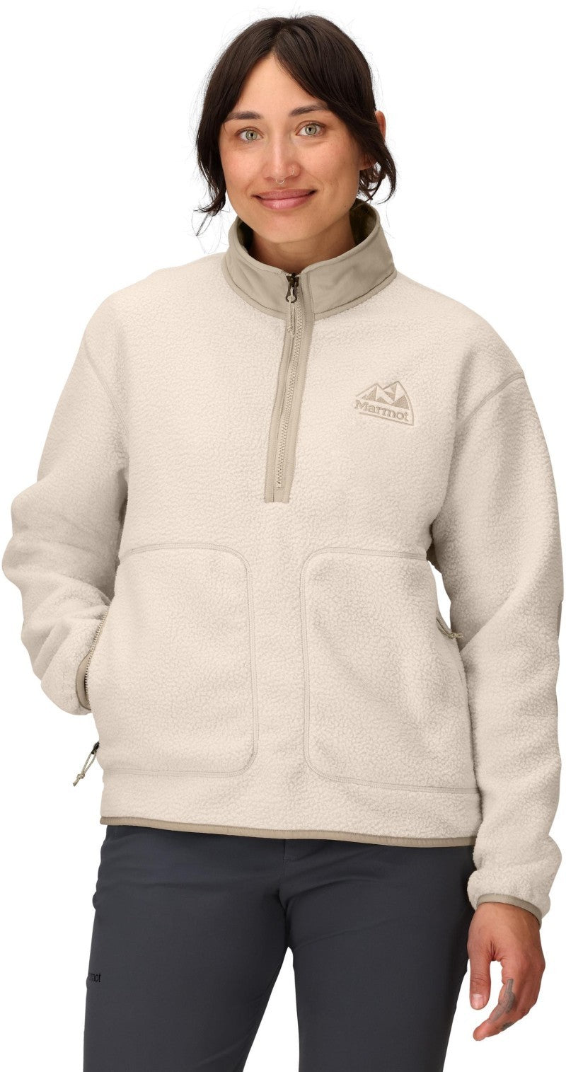 Wanderer High Pile Fleece Pullover - Womens - birch bark 1