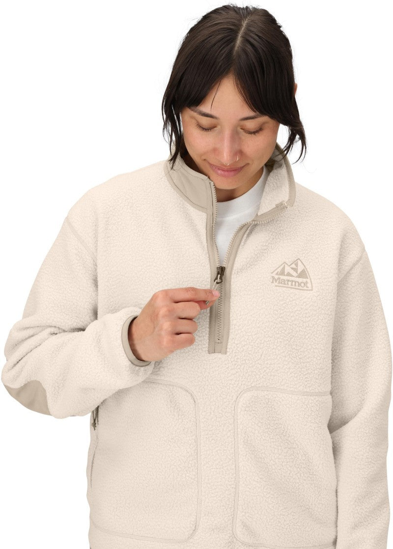 Wanderer High Pile Fleece Pullover - Womens - birch bark 1