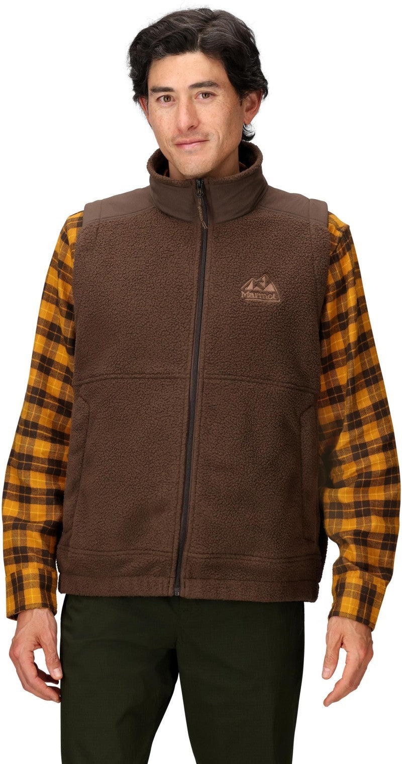 Wanderer High Pile Fleece Vest - Mens - hickory nut 1