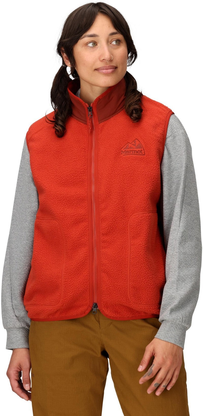 Wanderer High Pile Fleece Vest - Womens - sumac 1