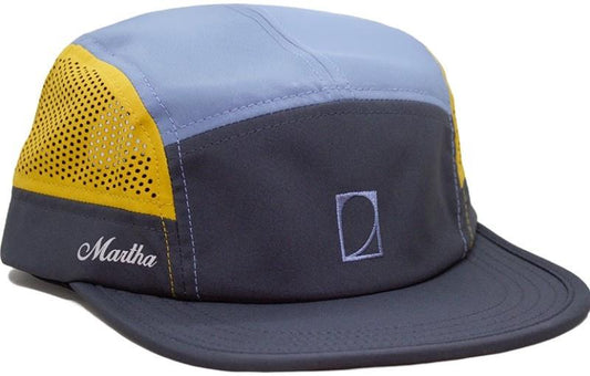 Eco 7-Panel Hat - golden brown / blue / dark gray 1