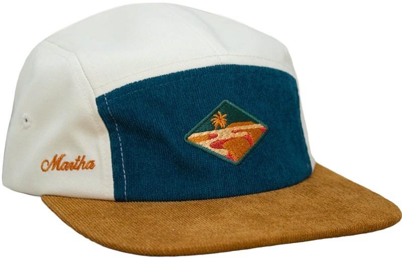 Venice 5-Panel Hat - cream / teal / brown 1