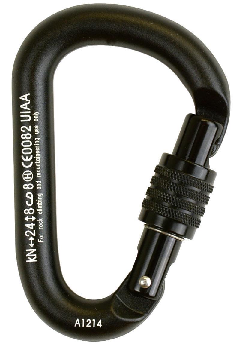 Element Screw Lock Carabiner - Black 1