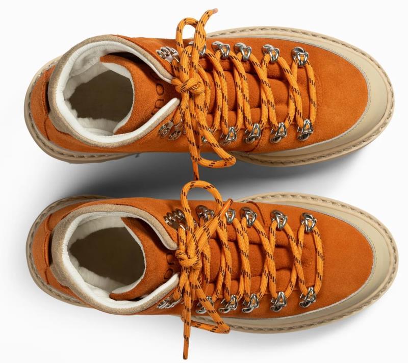 Hiking Core Cap, Suede, Leather Lining - Womens - Orange 3