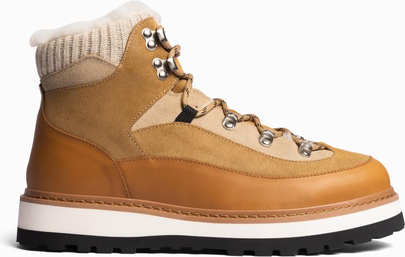 Tag Cap, Suede, Shearling Lining - Mens - ginger nude 1