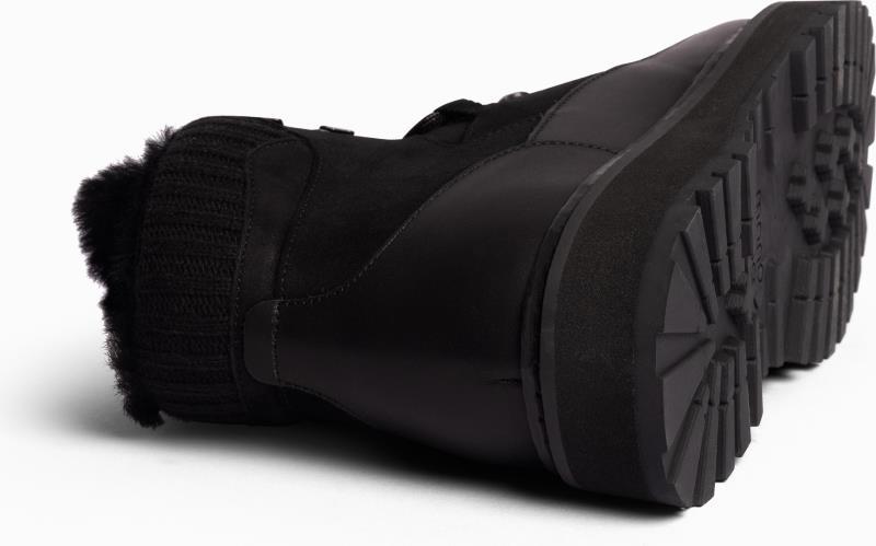 Tag Cap, Suede, Shearling Lining - Womens - black 1