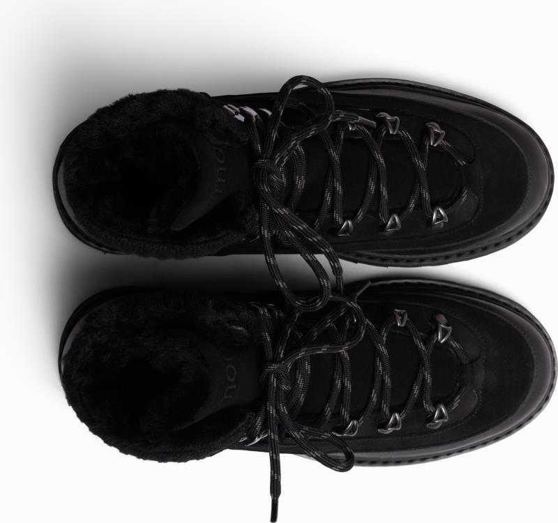 Tag Cap, Suede, Shearling Lining - Womens - black 1