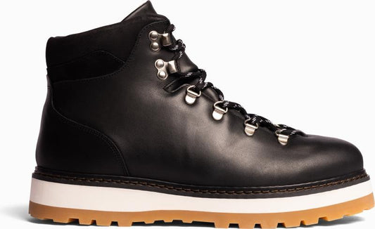 Tag Suede Boots, Shearling Lining - Womens - black 1