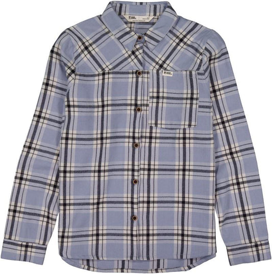 AT Merino Flannel LS Shirt - Womens - blue granite 1