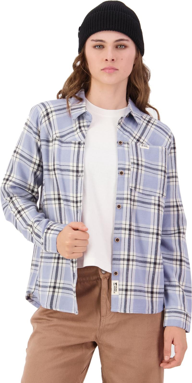 AT Merino Flannel LS Shirt - Womens - blue granite 1