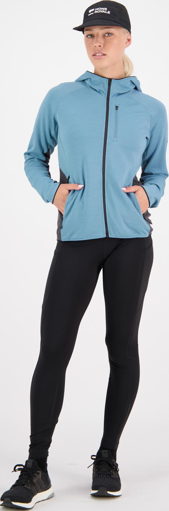 Approach Merino Gridlock Hood 2-Tone - Womens - Ash Blue / Shale 2