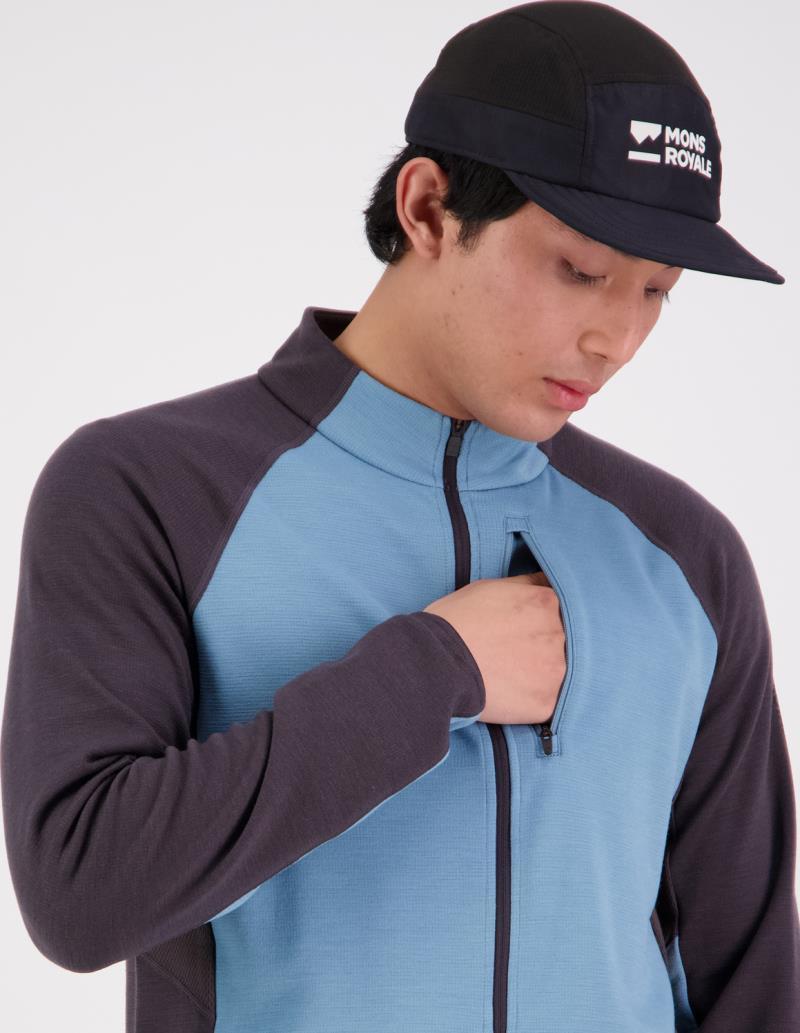 Approach Merino Gridlock Jacket 2-Tone - Mens - Ash Blue / Shale 3