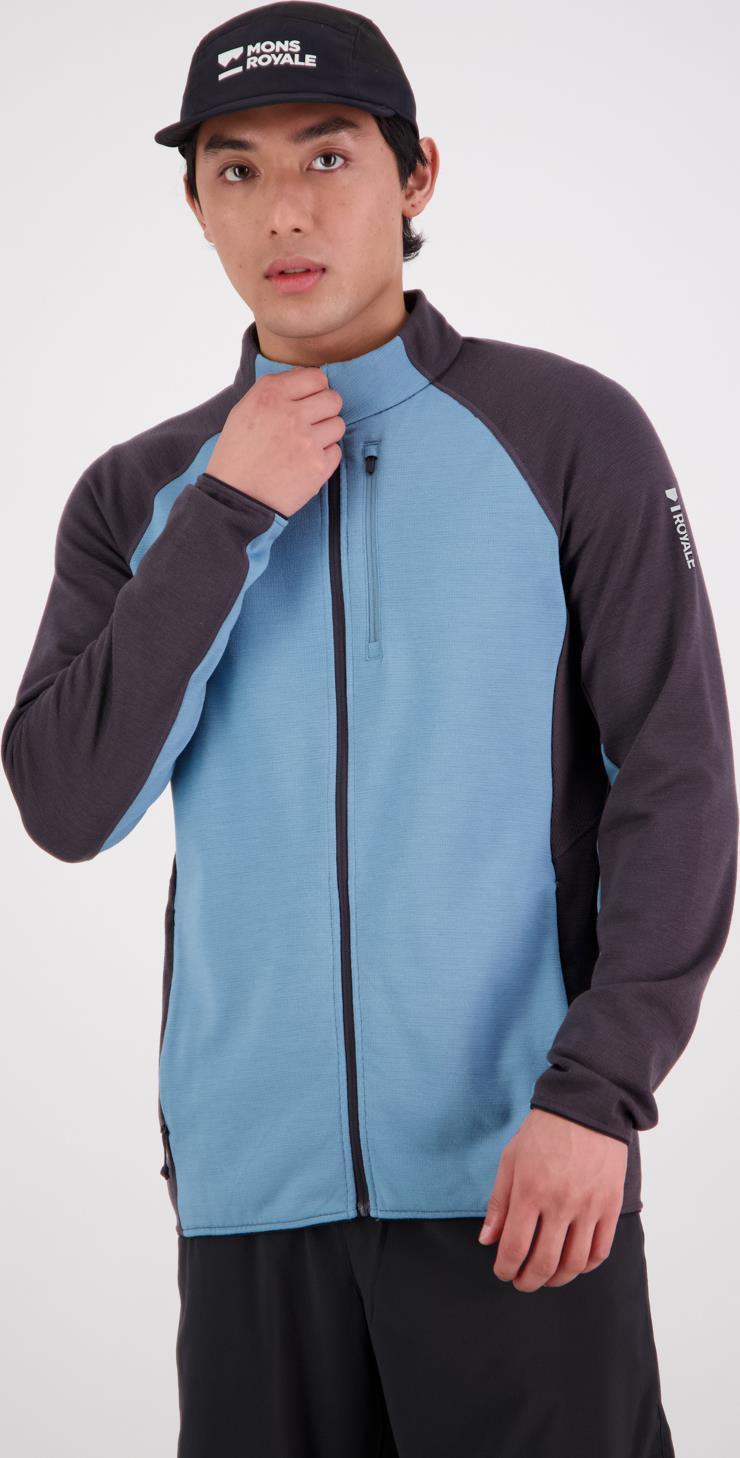 Approach Merino Gridlock Jacket 2-Tone - Mens - Ash Blue / Shale 4