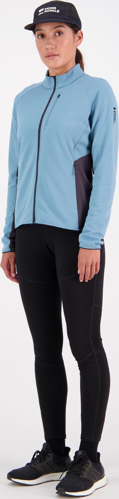 Approach Merino Gridlock Jacket 2-Tone - Womens - Ash Blue / Shale 4