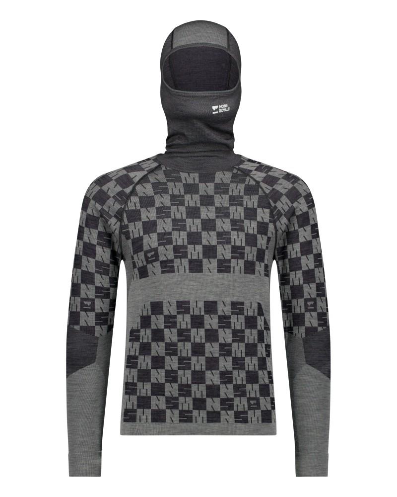 Ascender Merino Base Layer Hooded LS - Mens - dried sage / black 1