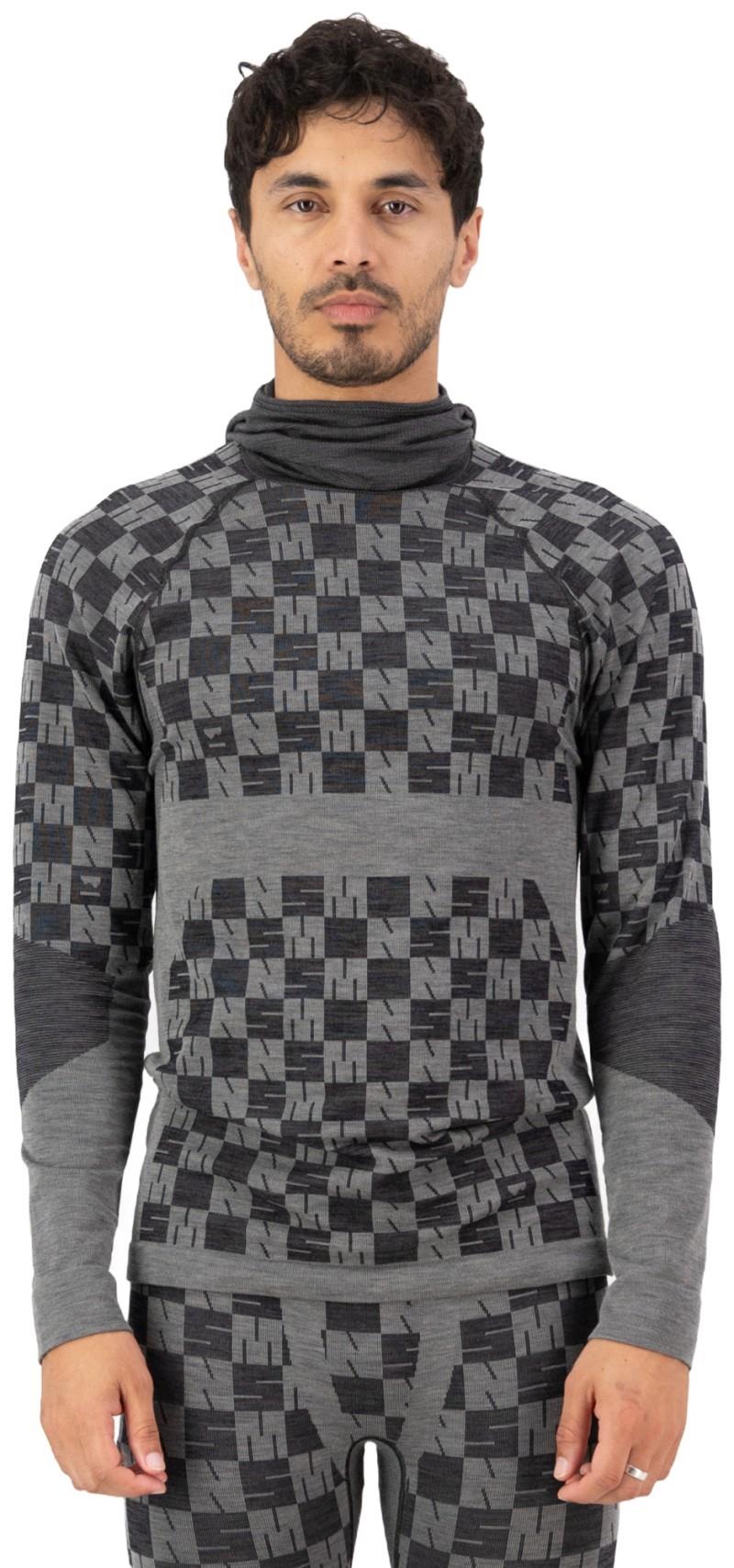 Ascender Merino Base Layer Hooded LS - Mens - dried sage / black 1