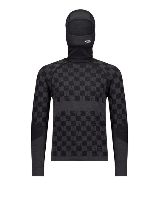 Ascender Merino Base Layer Hooded LS - Mens - forged iron / black 1