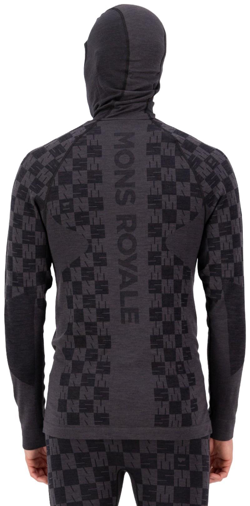 Ascender Merino Base Layer Hooded LS - Mens - forged iron / black 1