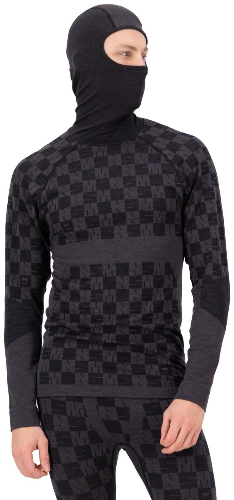 Ascender Merino Base Layer Hooded LS - Mens - forged iron / black 1