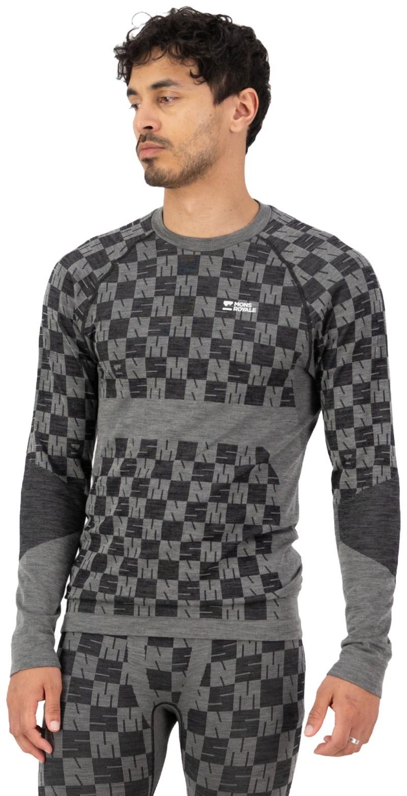Ascender Merino Base Layer LS - Mens - dried sage / black 1