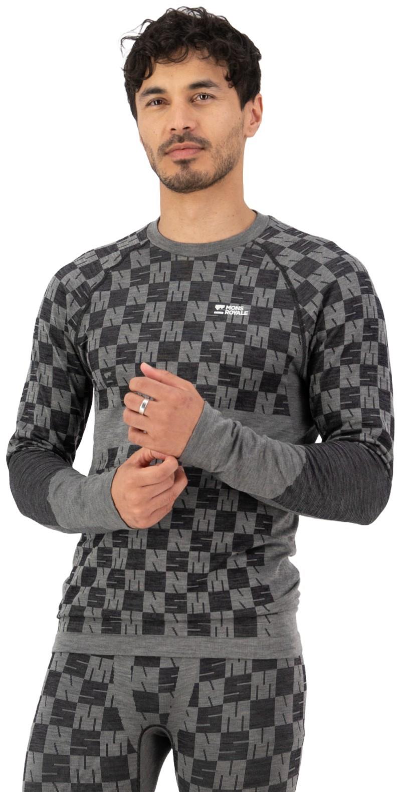 Ascender Merino Base Layer LS - Mens - dried sage / black 1