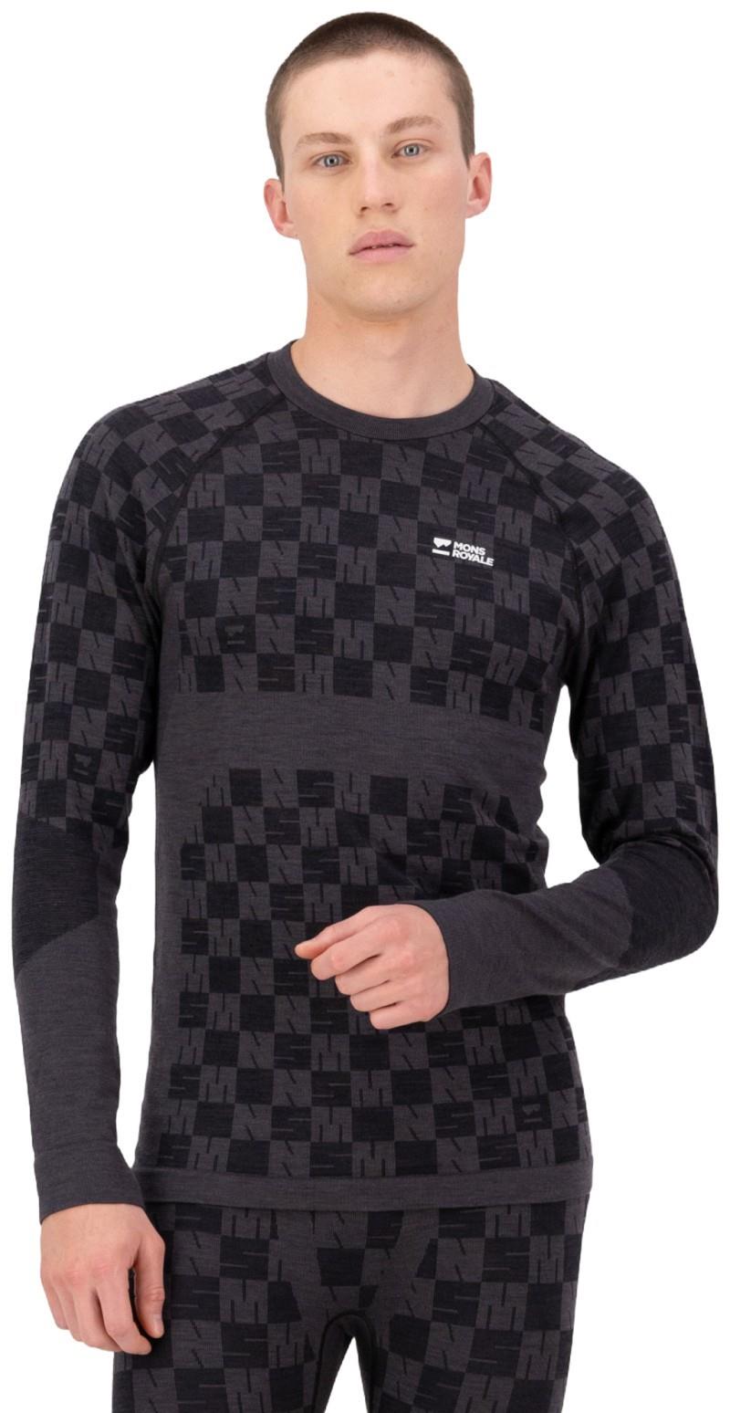 Ascender Merino Base Layer LS - Mens - forged iron / black 1