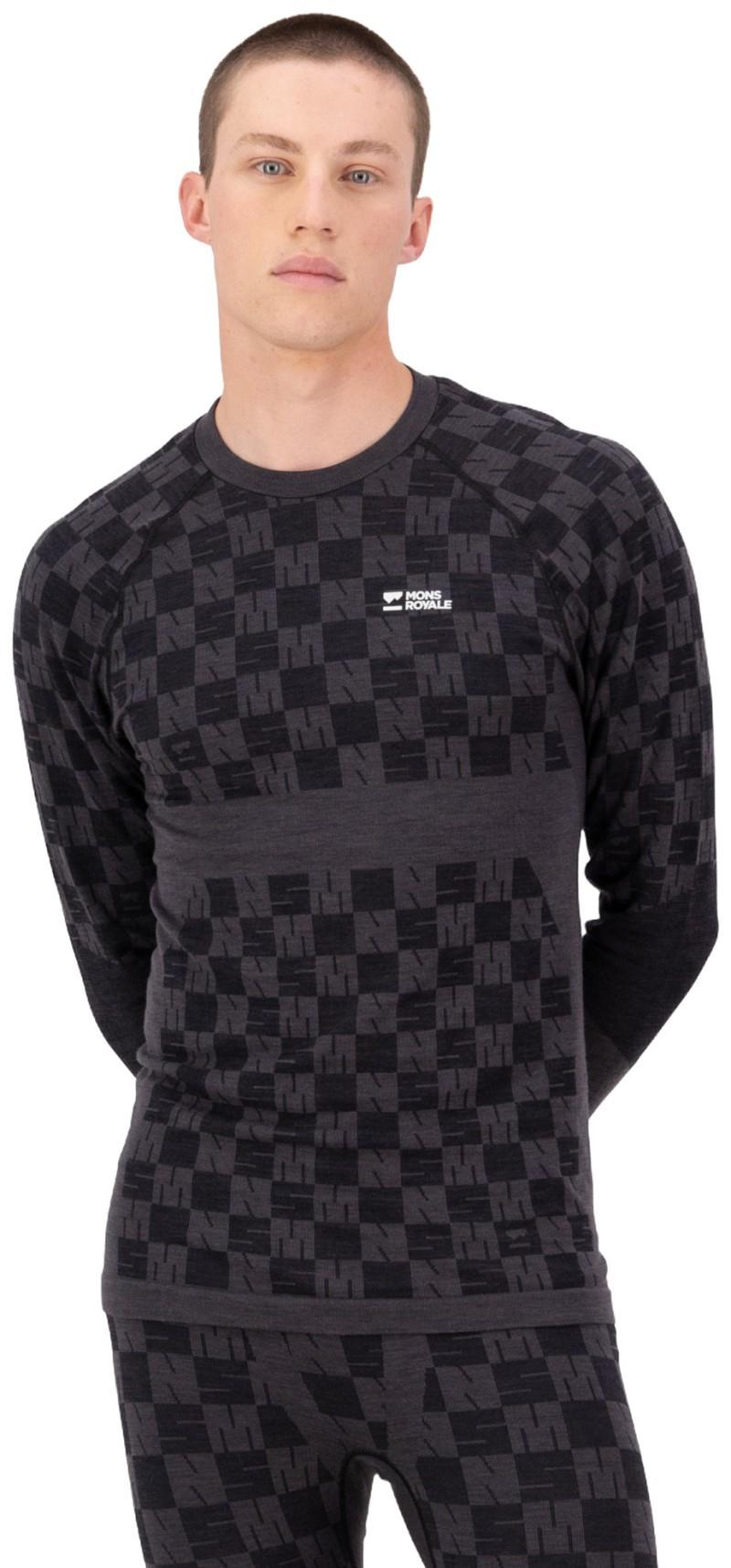 Ascender Merino Base Layer LS - Mens - forged iron / black 1