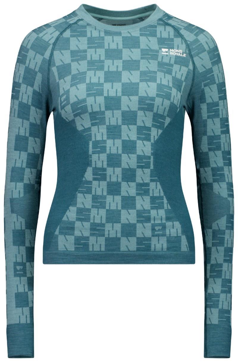 Ascender Merino Base Layer LS - Womens - light teal / jasper 1