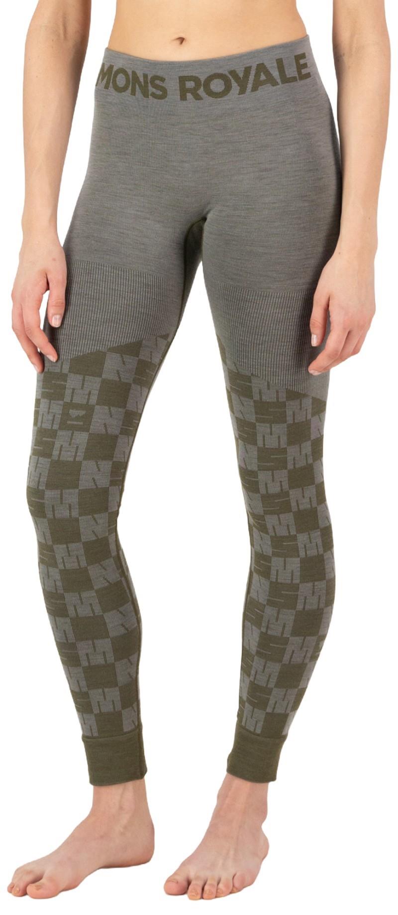 Ascender Merino Base Layer Leggings - Womens - dried sage / dark olive 1