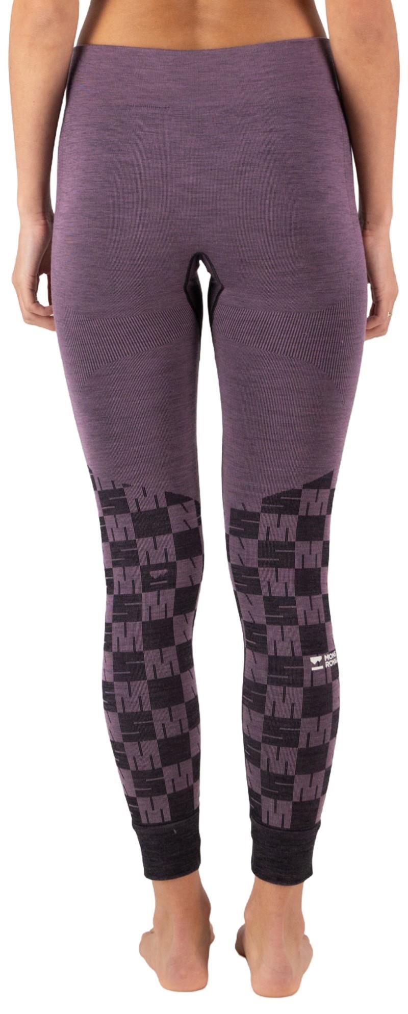 Ascender Merino Base Layer Leggings - Womens - mauve / black 1