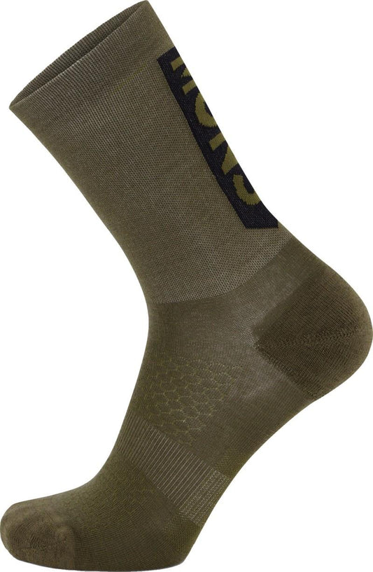 Atlas Merino Crew Socks - dark olive 1