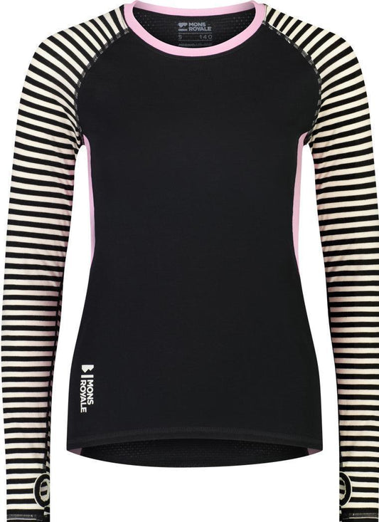 Bella Merino Air-Con LS- AOP - Womens - Pink Stripe 1