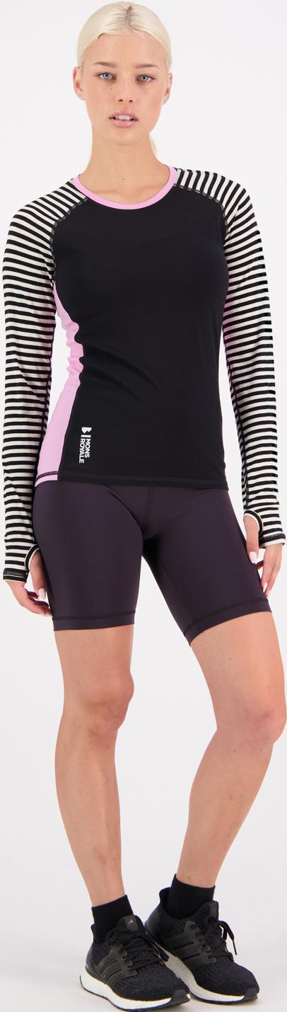 Bella Merino Air-Con LS- AOP - Womens - Pink Stripe 4
