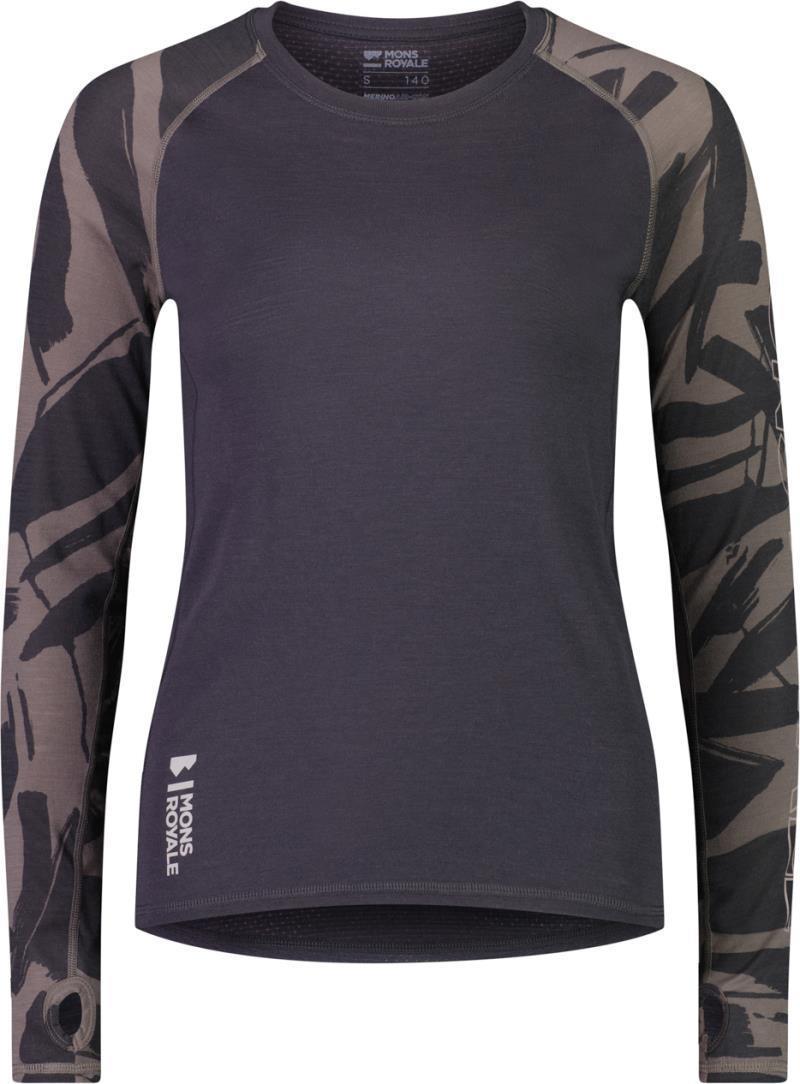 Bella Merino Air-Con LS- AOP - Womens - Shale / Fragments 1