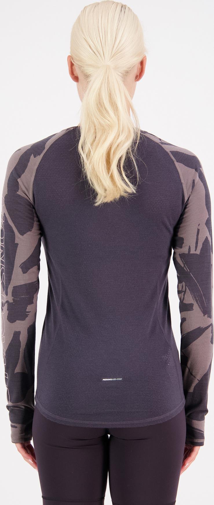 Bella Merino Air-Con LS- AOP - Womens - Shale / Fragments 3