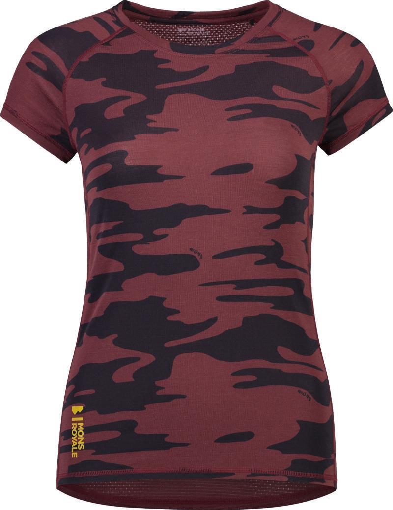 Bella Merino Air-Con Tech Tee - AOP - Womens - chocolate camo 1