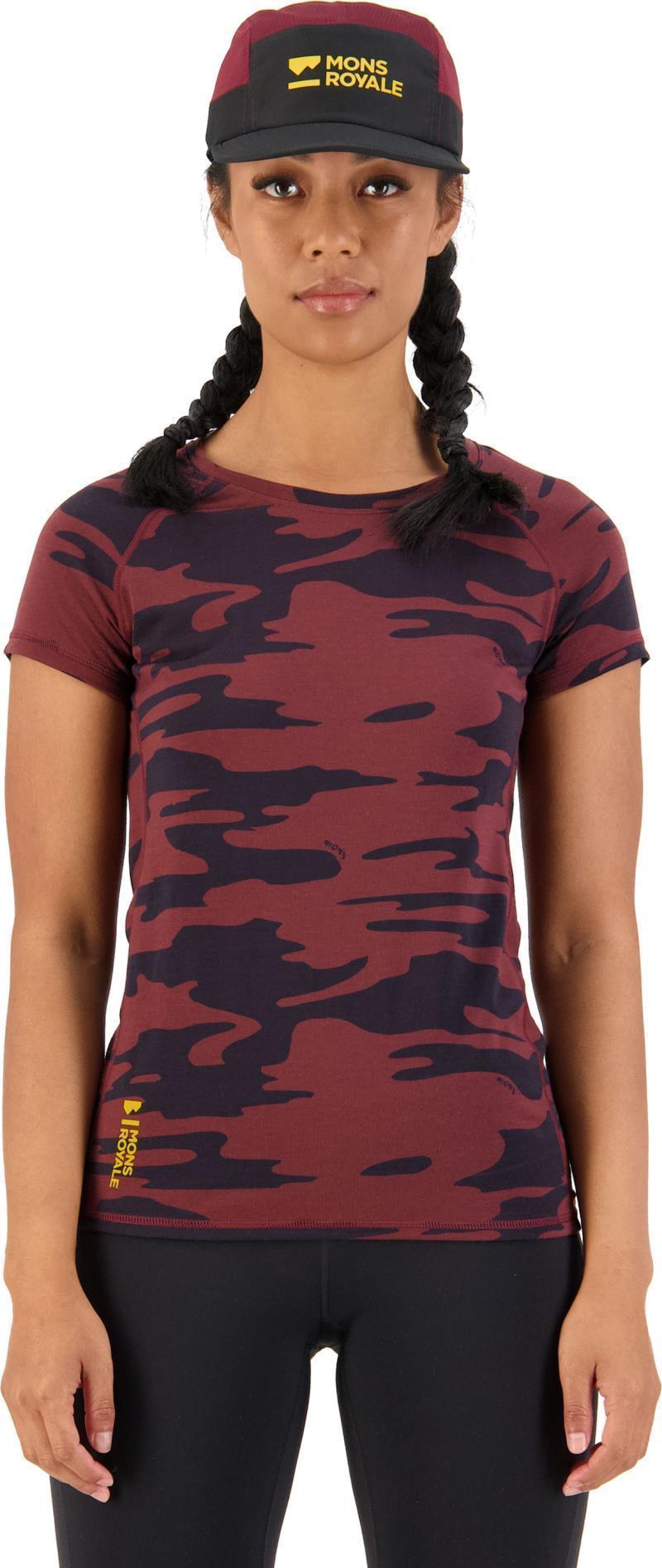 Bella Merino Air-Con Tech Tee - AOP - Womens - chocolate camo 1