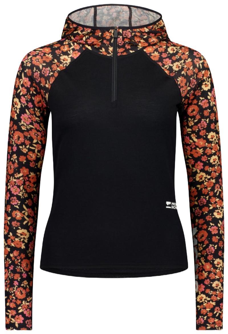 Bella Merino LS Hood - AOP - Womens - ditzy camo / black 1