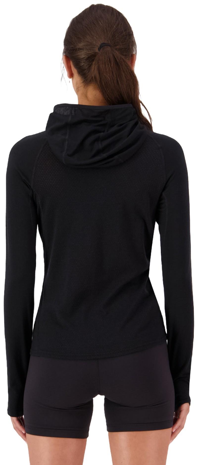 Bella Merino LS Hood - Womens - black 1