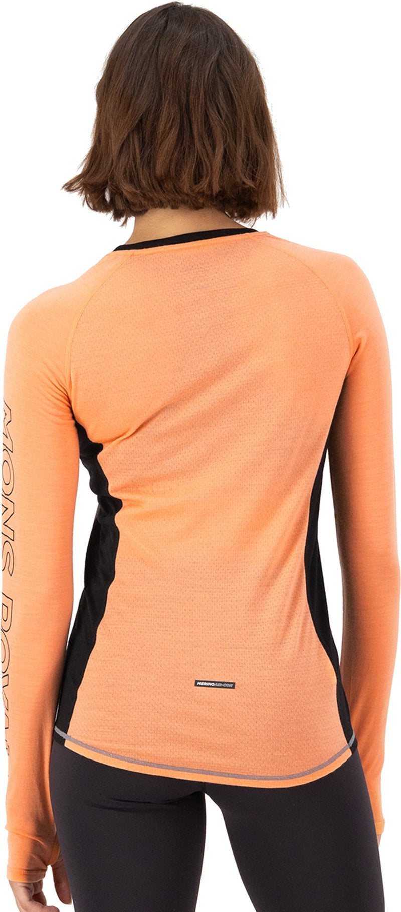 Bella Merino LS - Womens - grey heather / punch 1