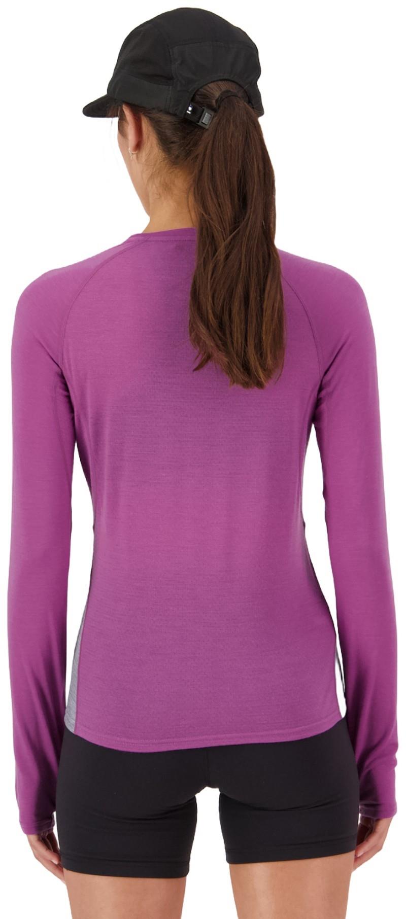 Bella Merino LS - Womens - purple bolt / grey heather 1