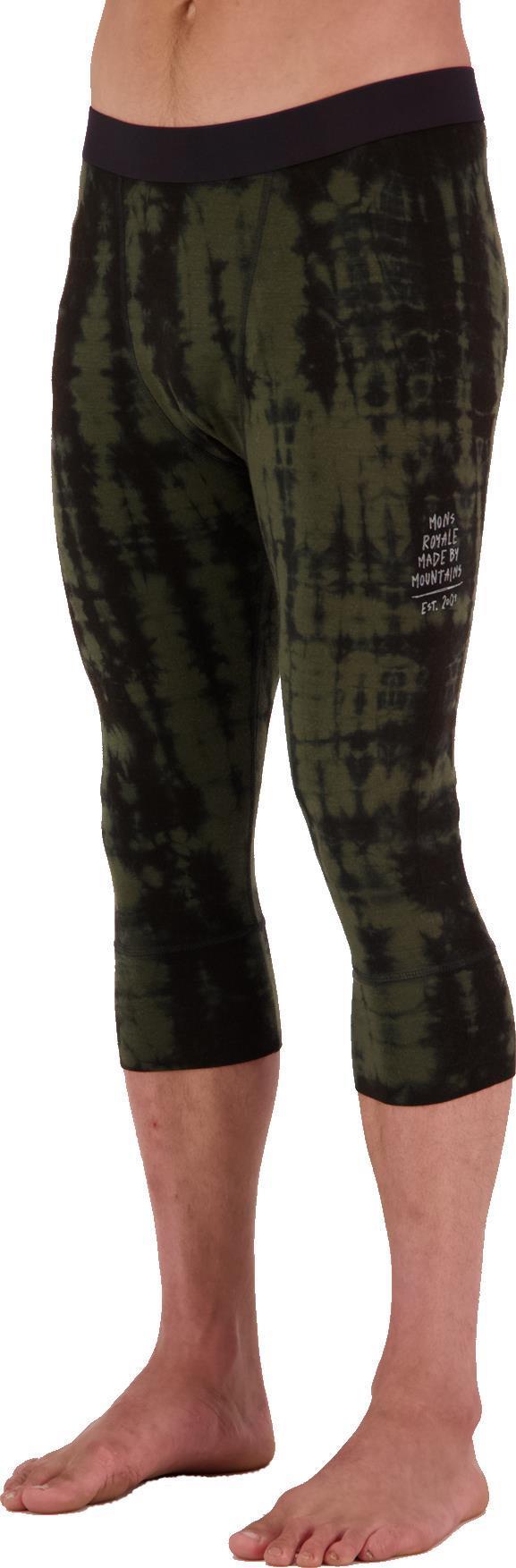 Cascade 3/4 Leggings - MBM Graffiti AOP - Mens - olive tie dye 1