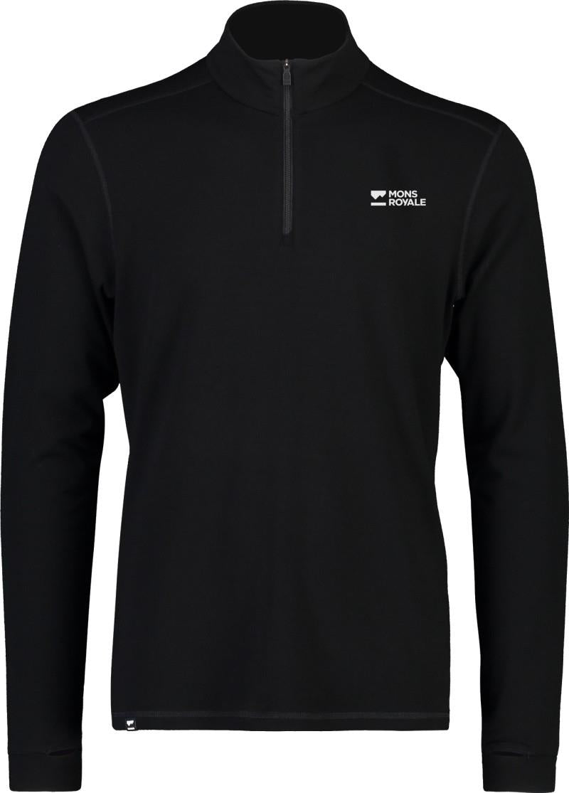 Cascade Merino Base Layer 1/4 Zip LS - Mens - black 1