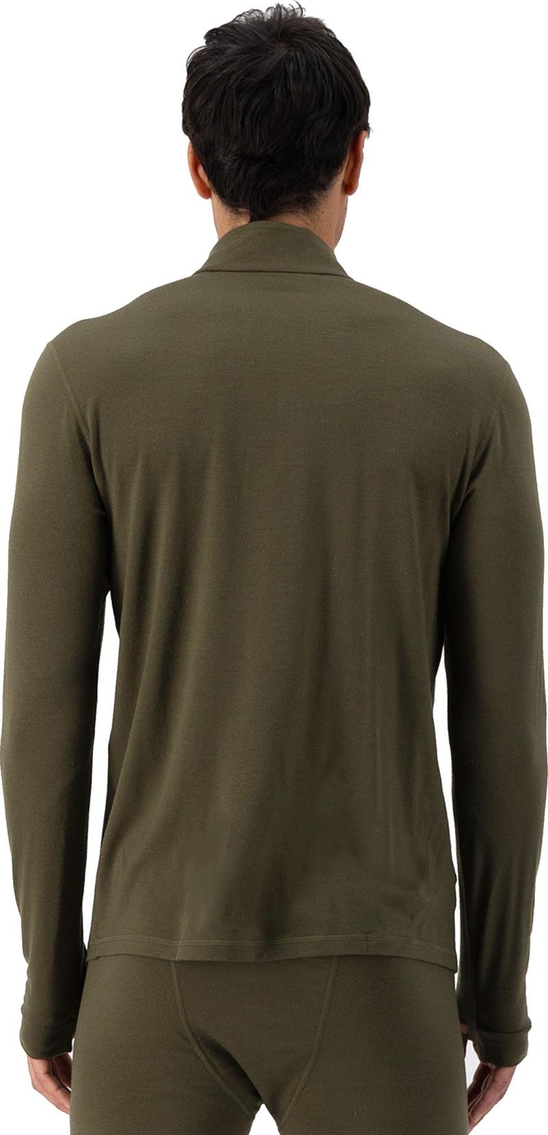 Cascade Merino Base Layer 1/4 Zip LS - Mens - dark olive 1